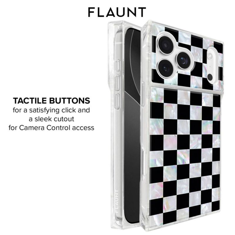 Funda FLAUNT para iPhone 17 Pro Max con patrón a cuadros