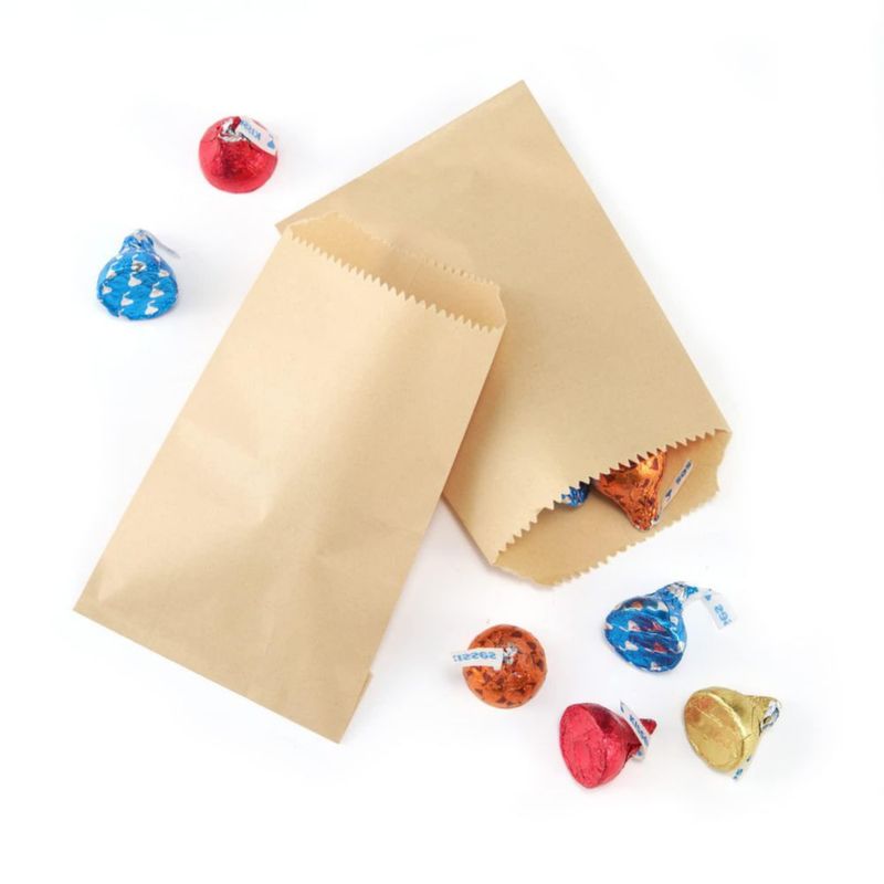Bolsas de papel kraft FOCCIUP 10x15 cm Marrón - Pack de 100