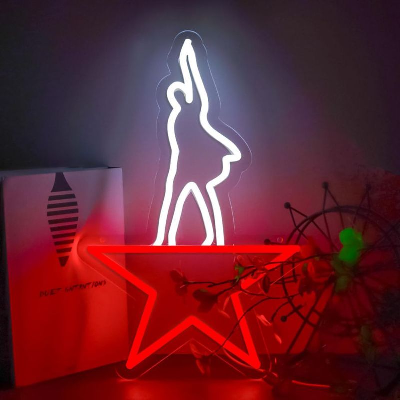 Letrero de Neón LED Musical BNBIDEN Hamilton 41 × 27 cm