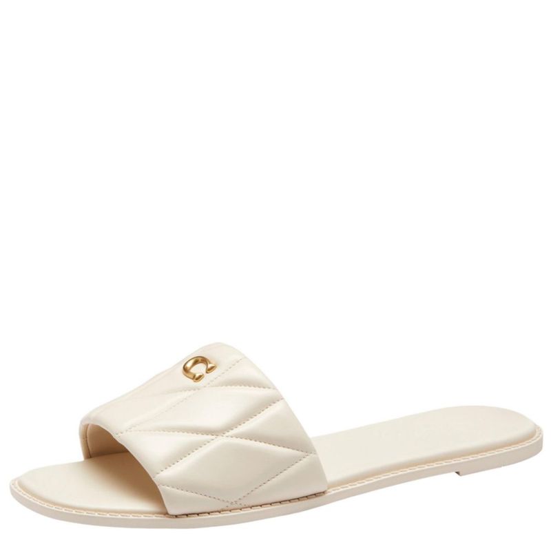 Sandalia Coach Holly de Cuero Acolchado con Tacón de 1/4"