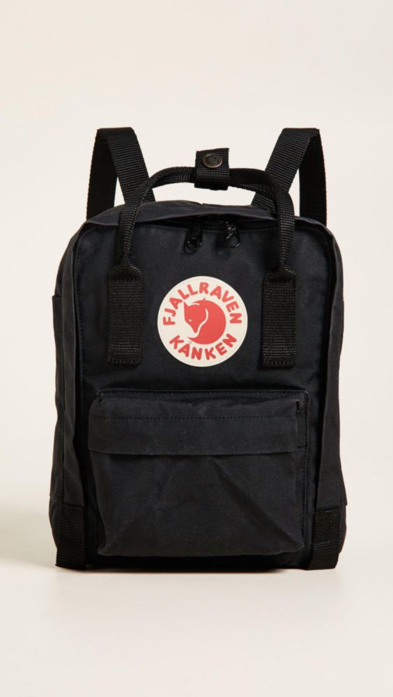 Mochila Fjällräven Mini Kanken Nylon Weave en negro