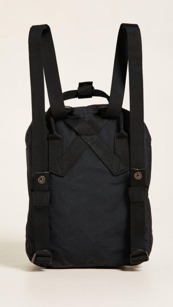 Mochila Fjällräven Mini Kanken Nylon Weave en negro