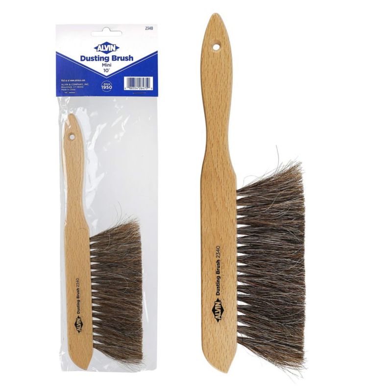 Cepillo para desempolvar ALVIN 25 cm de crin de caballo con mango de madera