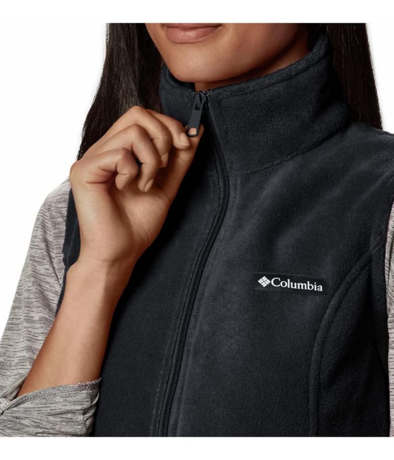 Chaleco de Forro Polar Columbia Mujer Mediana Petite Negro