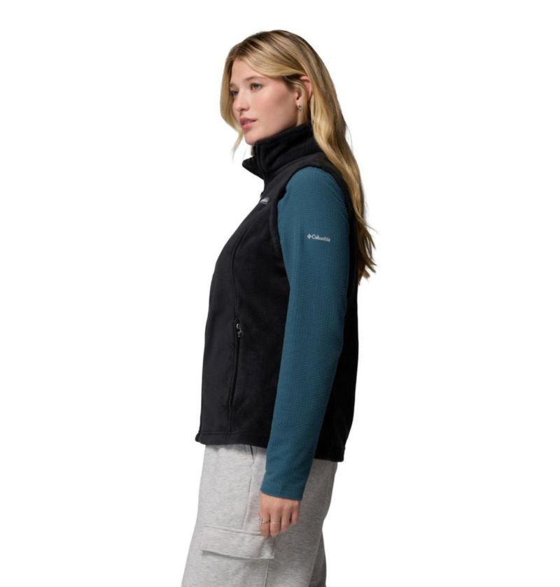 Chaleco de Forro Polar Columbia Mujer Mediana Petite Negro