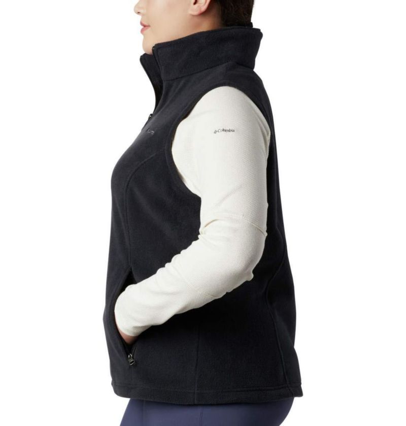 Chaleco de Forro Polar Columbia Mujer Mediana Petite Negro