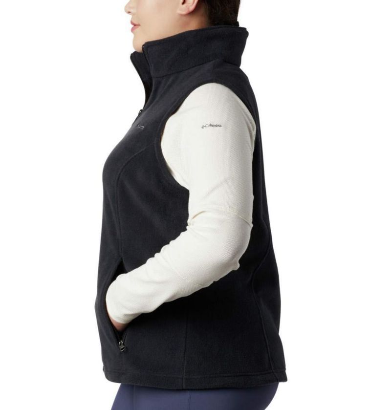 Chaleco de Forro Polar Columbia Mujer Mediana Petite Negro