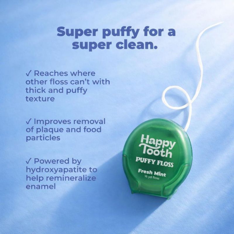 Hilo dental Happy Tooth 3 unidades sabor menta