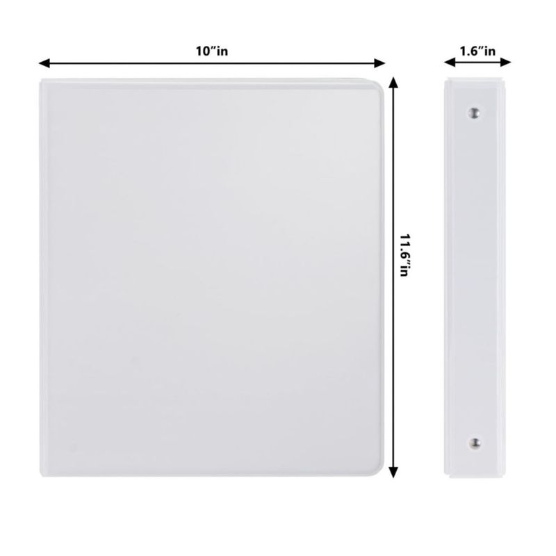 Carpeta de anillas COMIX 25 cm paquete de 8 color blanco capacidad 200 hojas