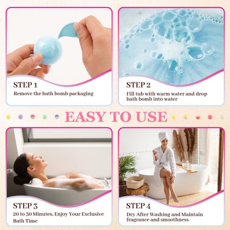 Bombas de baño WINGEDSOUL 50 piezas 10 fragancias artesanales