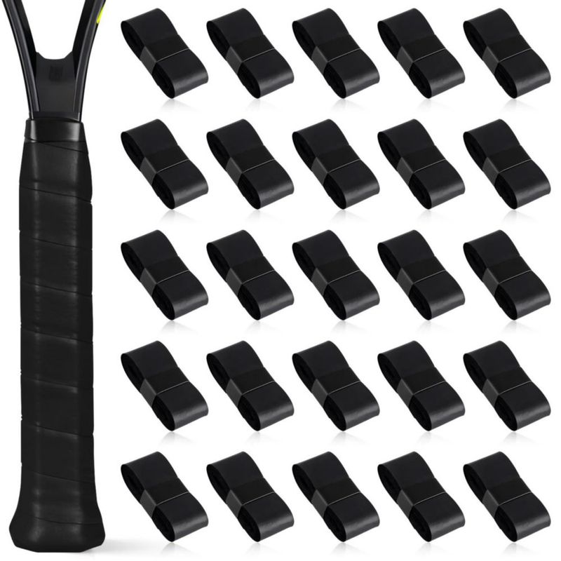 Cinta de agarre para raqueta de tenis Mindow pack de 26 unidades 110 cm negro antideslizante