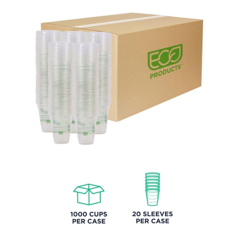 Vaso desechable ECO PRODUCTS 355 ml 1000 unidades transparente