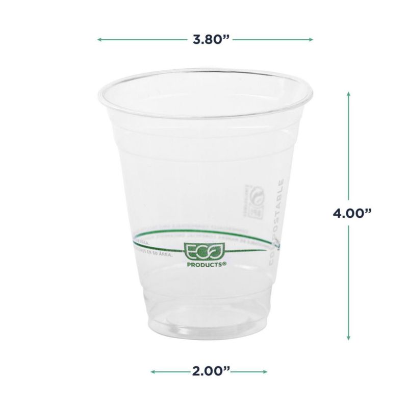 Vaso desechable ECO PRODUCTS 355 ml 1000 unidades transparente