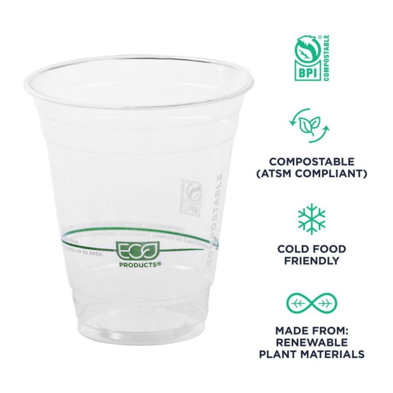 Vaso desechable ECO PRODUCTS 355 ml 1000 unidades transparente