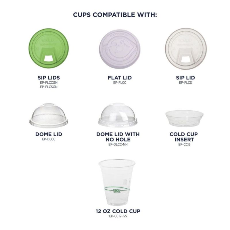 Vaso desechable ECO PRODUCTS 355 ml 1000 unidades transparente