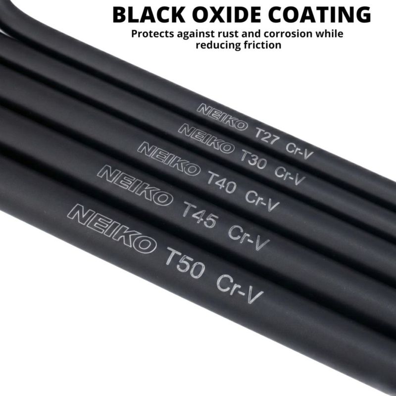 Juego de llaves Torx Allen NEIKO 13 piezas T5‑T50 con recubrimiento de óxido negro