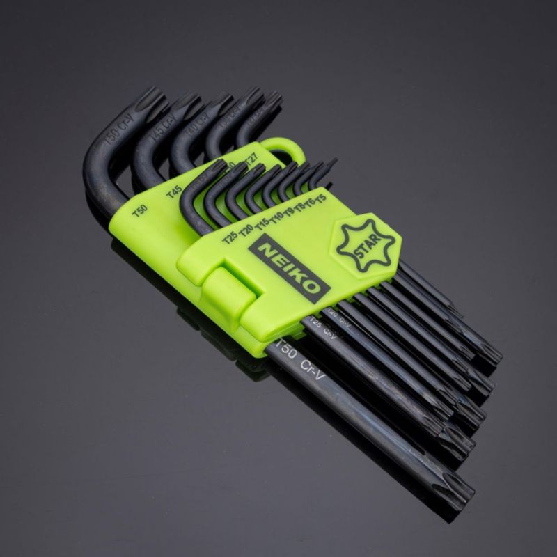 Juego de llaves Torx Allen NEIKO 13 piezas T5‑T50 con recubrimiento de óxido negro