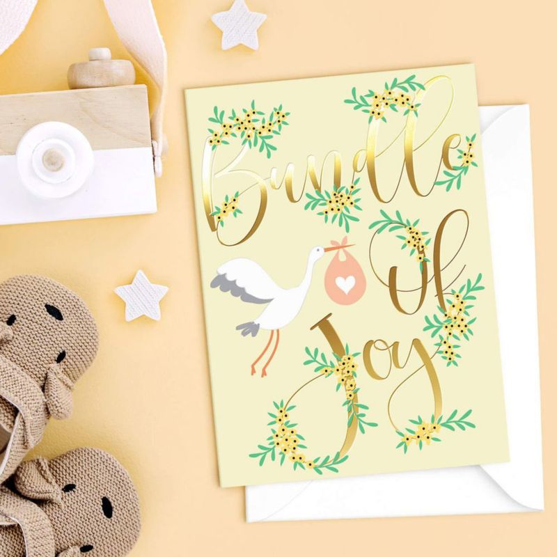 Paquete de 24 tarjetas de felicitación Sweetzer & Orange unisex con detalle dorado