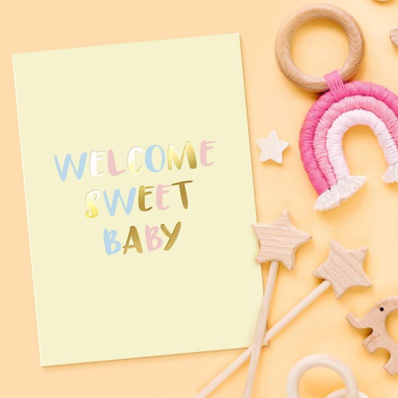 Paquete de 24 tarjetas de felicitación Sweetzer & Orange unisex con detalle dorado