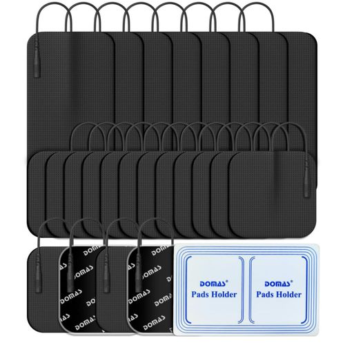 Almohadillas TENS DOMAS pack de 24 unidades (16 de 2 x 2" y 8 de 2 x 4") sin látex