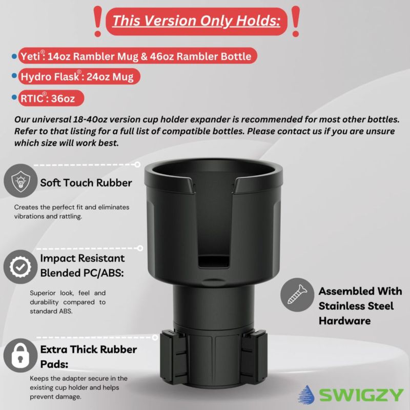 Portavasos Swigzy compatible con Yeti 14 oz/46 oz Rambler