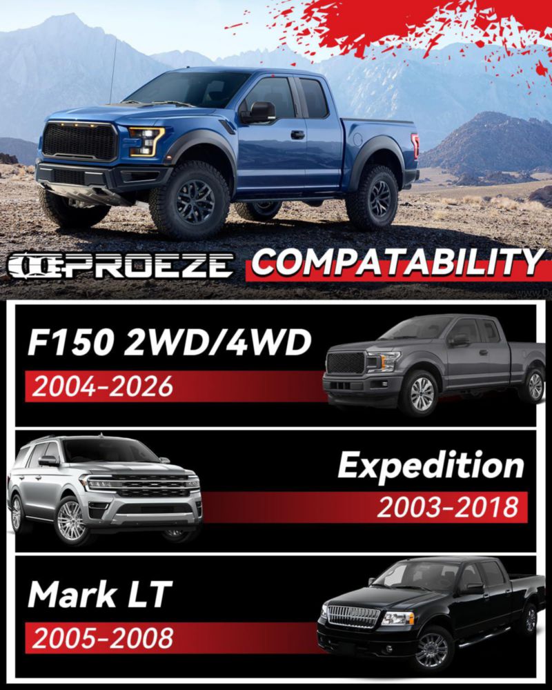 Kit de elevación PROEZE 5 cm 2004-2026 F150 2WD/4WD