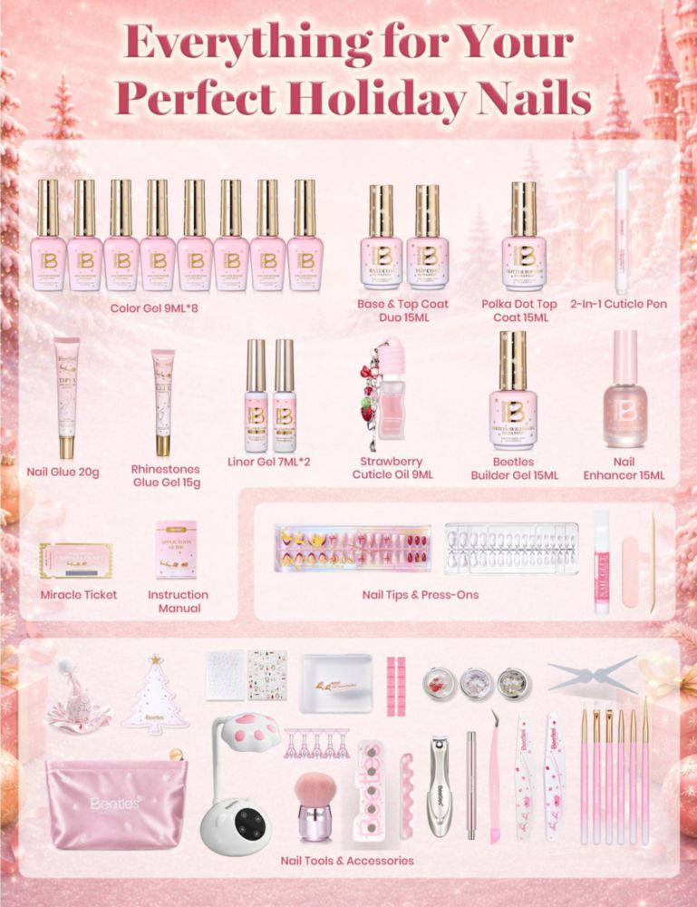 Esmalte de uñas beetles Calendario de Adviento 2026 Caja Regalo