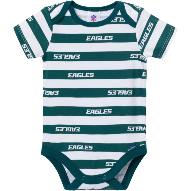 Conjunto de 3 bodies Gerber para bebé niño NFL Águilas (6 meses)