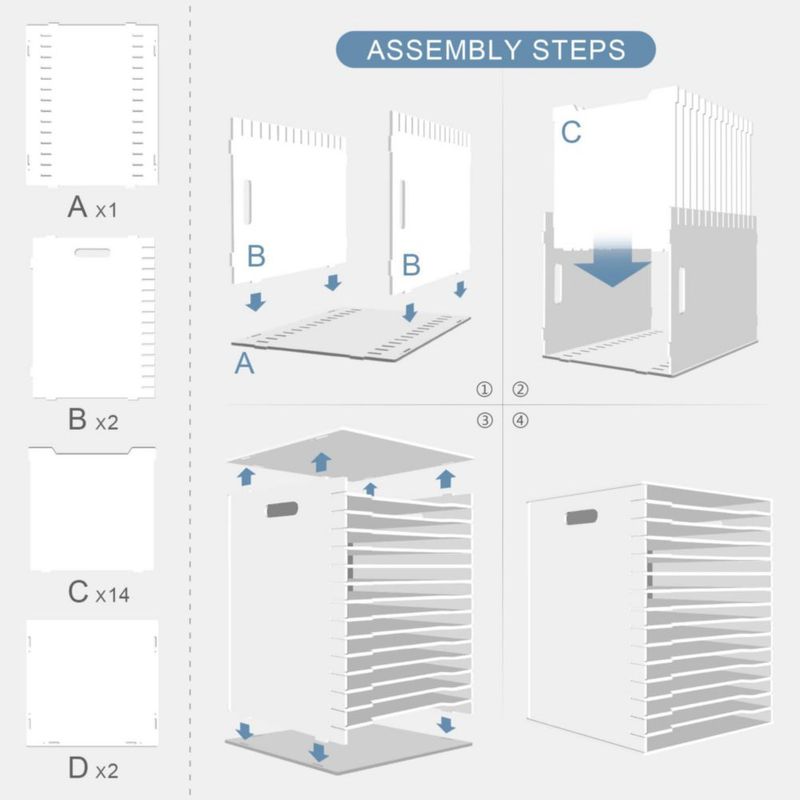 Organizador SONGWAY de 30 cm con 15 niveles ajustables