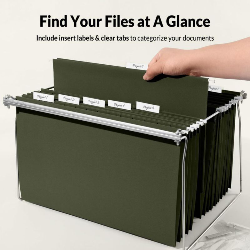 Carpeta colgante SUNEE tamaño legal paquete de 25 color verde