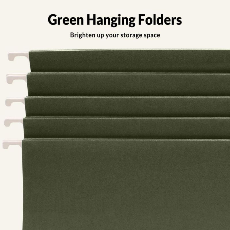 Carpeta colgante SUNEE tamaño legal paquete de 25 color verde
