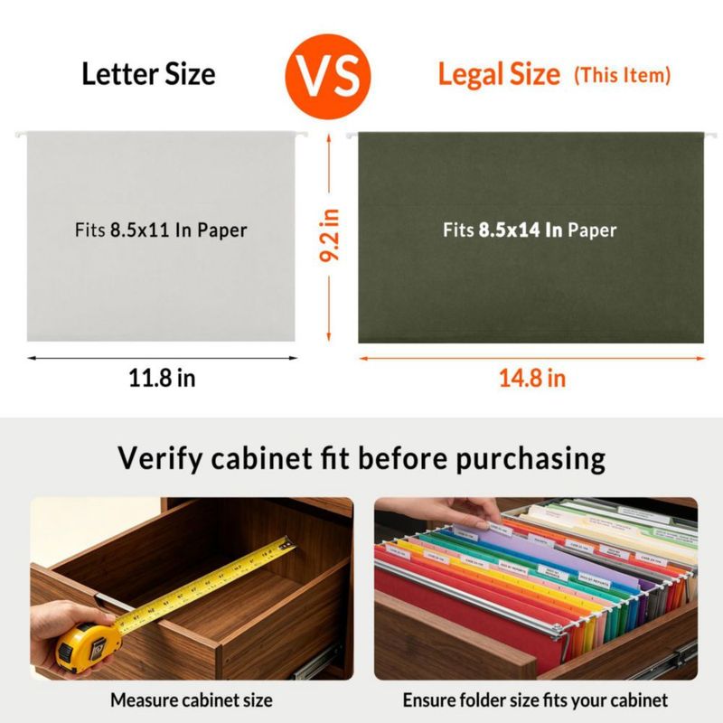 Carpeta colgante SUNEE tamaño legal paquete de 25 color verde