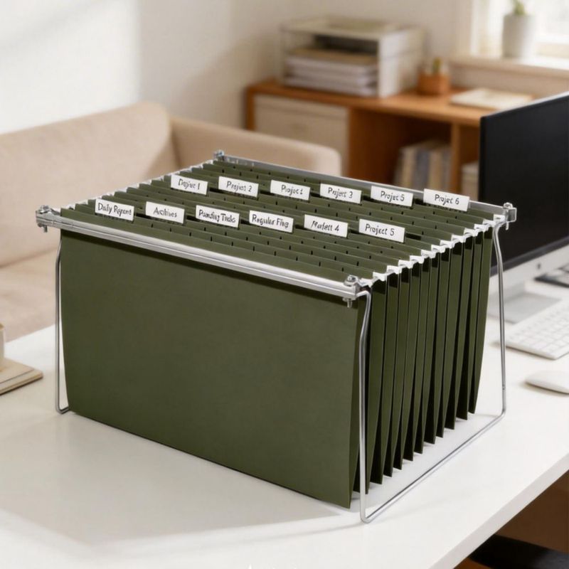 Carpeta colgante SUNEE tamaño legal paquete de 25 color verde