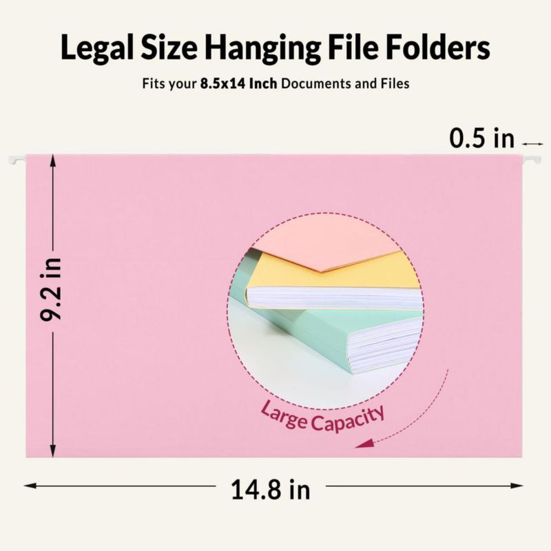 Carpeta colgante SUNEE tamaño legal paquete de 50 10 colores