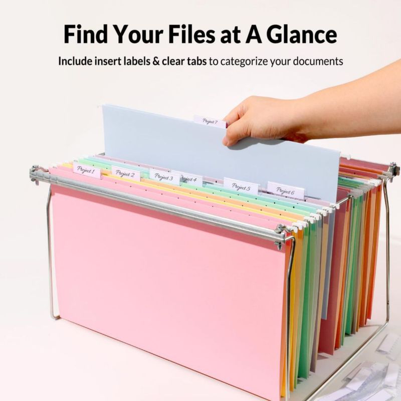 Carpeta colgante SUNEE tamaño legal paquete de 50 10 colores