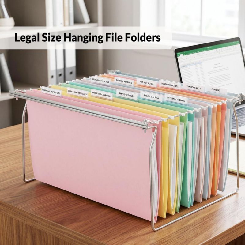 Carpeta colgante SUNEE tamaño legal paquete de 50 10 colores
