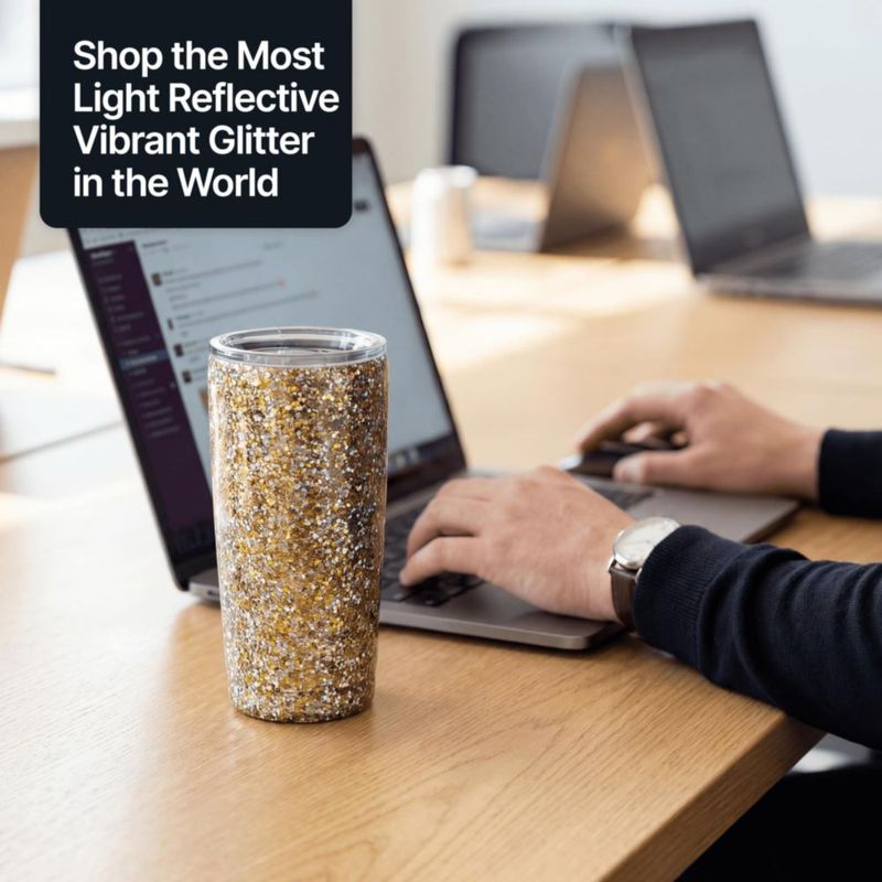 Purpurina Hemway 100 g Oro y Plata Gruesa para Resina de Poliuretano y Epoxi
