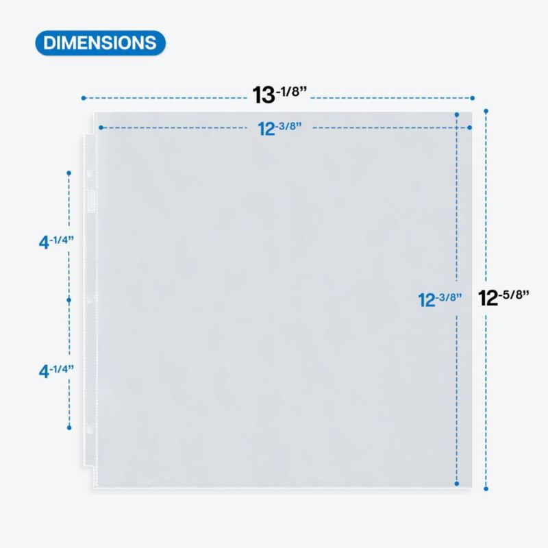 Páginas de Álbum de Recortes Dunwell 30 cm 25 unidades 1 bolsillo