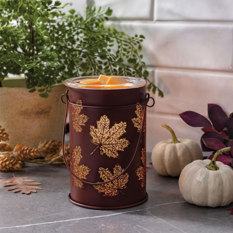 Calentador de Velas y Difusor de Aroma 22 cm con Hojas de Otoño