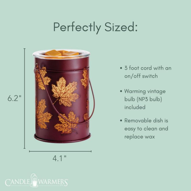 Calentador de Velas y Difusor de Aroma 22 cm con Hojas de Otoño