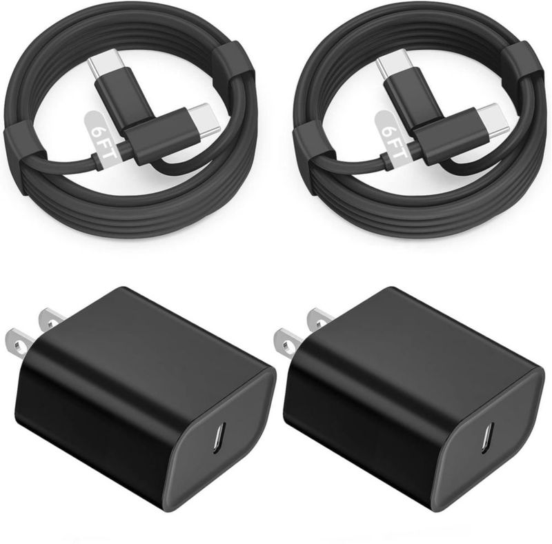 Cargador para iPad Blechmeki 20 W Pack de 2 con cable USB‑C de 18 m