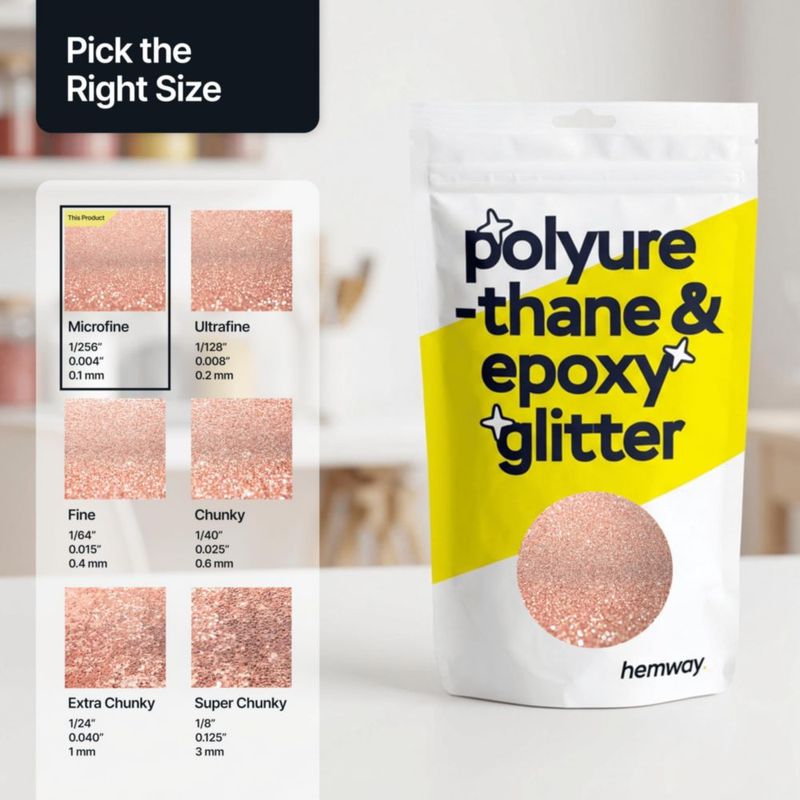 Purpurina Hemway Rosa Oro 100 g Microfina para Poliuretano y Resina Epoxi