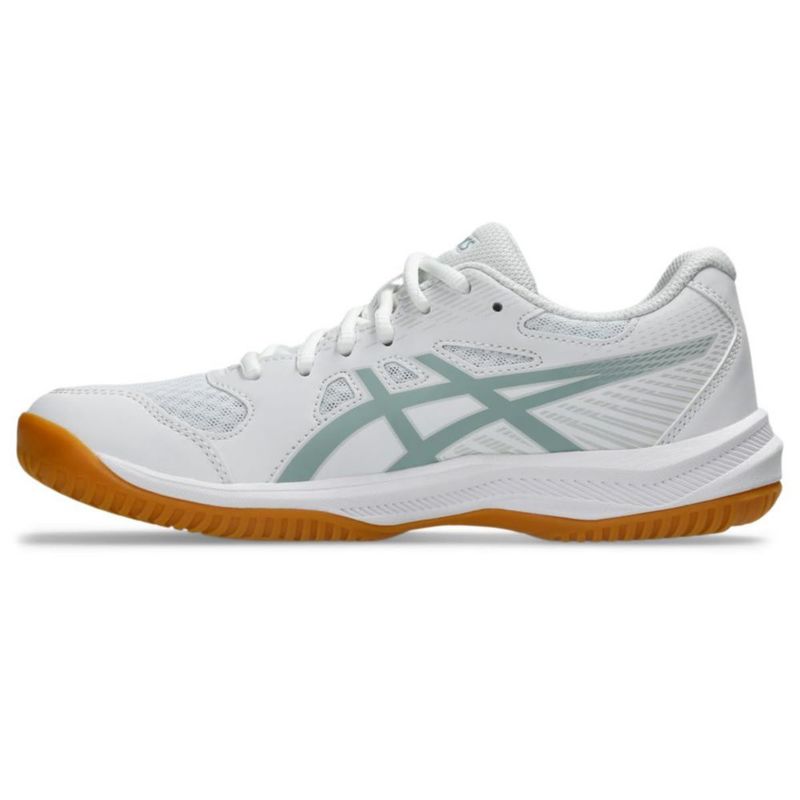 Zapatillas de voleibol ASICS Upcourt 6 9.5 Mujer Blanco/Niebla Oceánica