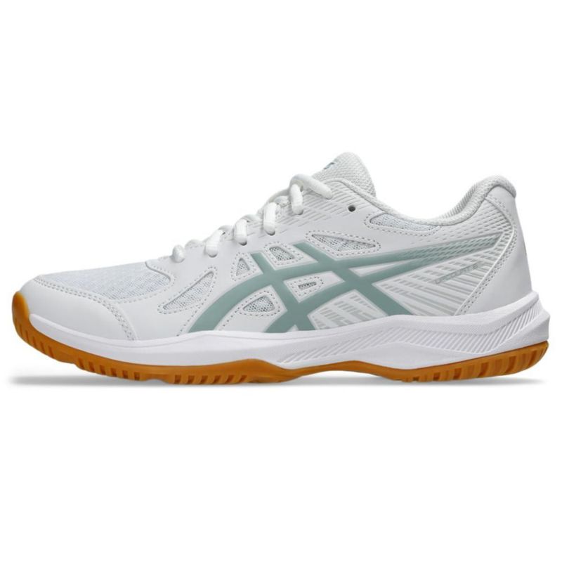 Zapatillas de voleibol ASICS Upcourt 6 9.5 Mujer Blanco/Niebla Oceánica