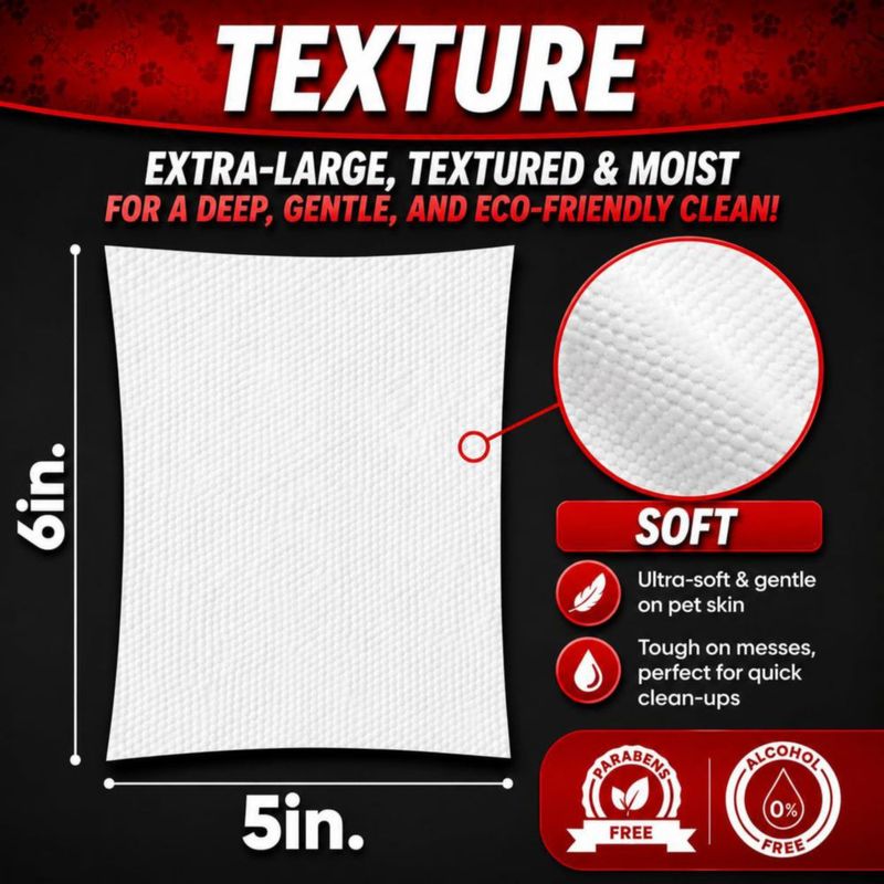 Toallitas para mascotas Petazy 150 uds Clorhexidina al 2% XL 5x6"