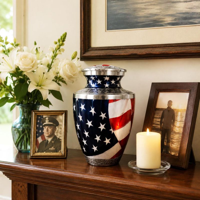 Urna Patriótica Grande para Adultos – Everlight Memorials