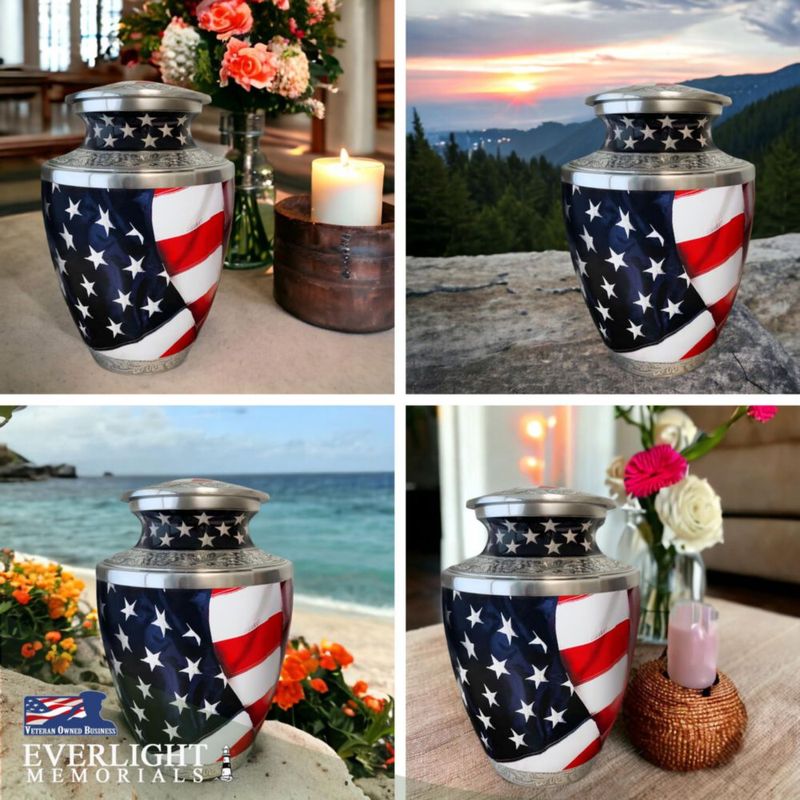 Urna Patriótica Grande para Adultos – Everlight Memorials