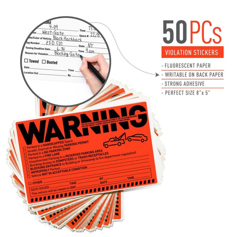 Etiquetas de estacionamiento easykart labels paquete de 50 fluorescentes