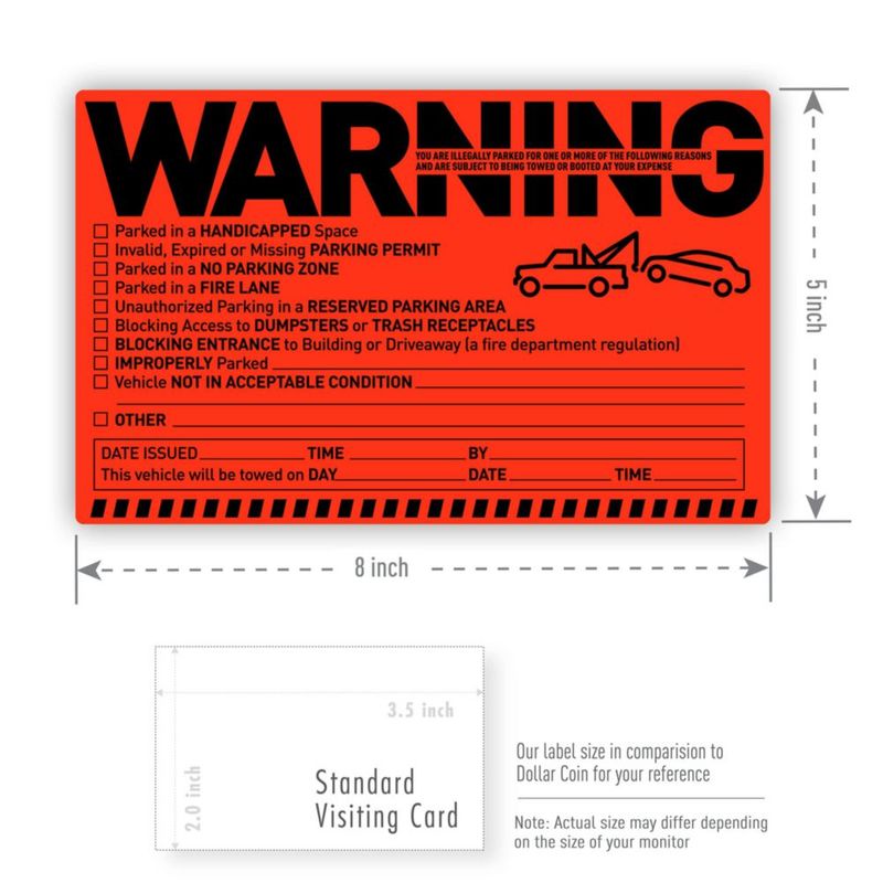 Etiquetas de estacionamiento easykart labels paquete de 50 fluorescentes