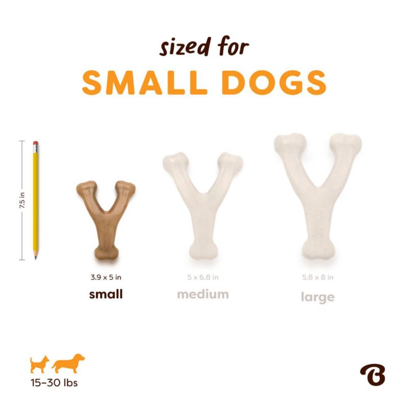 Juguete de masticar para perro Benebone Wishbone de venado – Tamaño pequeño